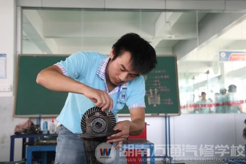 湖南萬通學子正苦練技能