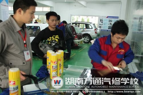 萬通老師指導汽車美容裝潢專業學子實踐