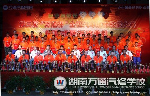 圖一：第三屆“萬通杯”大賽獲獎選手與領導專家合影留念