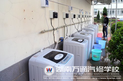 自動洗衣機，為湖南萬通學子生活減輕負擔